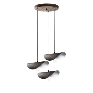 Lustra maro din metal cu 3 becuri Eger The Home Collection