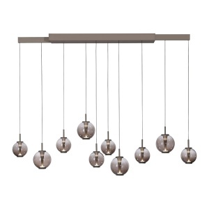 Lustra maro din sticla cu 10 LED-uri Pure Zuma Line