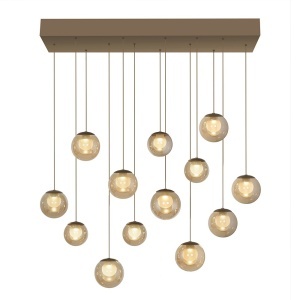 Lustra maro din sticla cu 13 LED-uri Pure Comfort Zuma Line