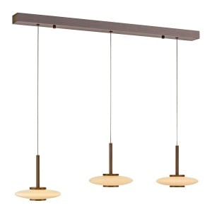 Lustra maro inchis din sticla cu 6 LED-uri Pure Vitrum Zuma Line