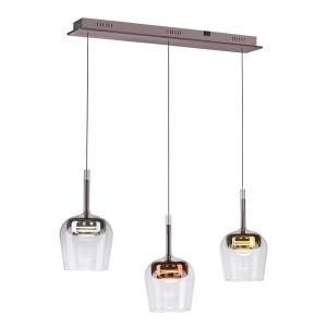 Lustra multicolora din sticla cu 3 LED-uri Qkon Zuma Line