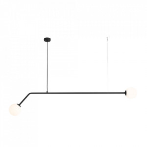 Lustra neagra/alba din metal cu 2 becuri Pure Quiet Object