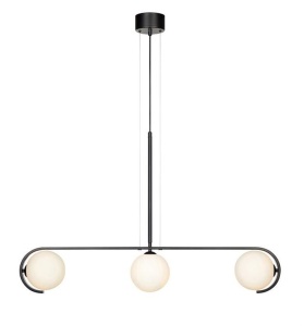 Lustra neagra/alba din metal cu 3 becuri Pals Markslojd