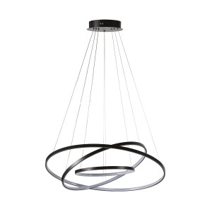Lustra neagra din metal Mylan Thai Natura