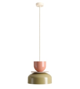 Lustra verde fistic/rosu corai din metal Uto Quiet Object