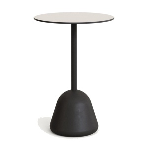 Masa bar exterior alba/neagra din ciment 68 cm Tiaret low Kave Home