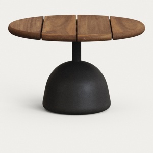Masa cafea maro/neagra din lemn 55 cm Saura Kave Home