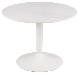 Masa de cafea alba din ceramica 60 cm Malta Quiet Object