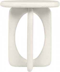 Masa de cafea alba din sticla 48 cm Neo Versmissen