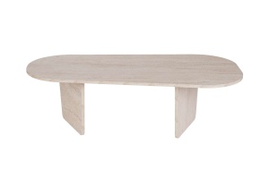 Masa de cafea bej 65x130 cm Ovalis Nordure