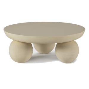 Masa de cafea bej din lemn 90 cm Ailen The Home Collection
