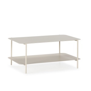 Masa de cafea crem din metal 58x90 cm Beatrix The Home Collection