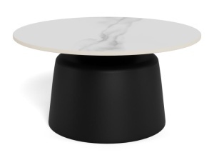 Masa de cafea din ceramica alba 70 cm Santorini Quiet Object