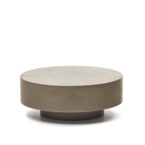 Masa de cafea exterior gri din ciment 80 cm Garbet Kave Home