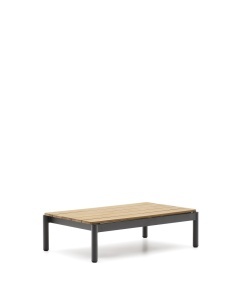 Masa de cafea exterior gri/maro din lemn 57x91 cm Sorelis Kave Home