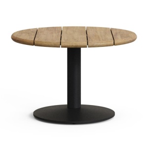 Masa de cafea exterior maro/neagra din lemn 70 cm Esilda Kave Home