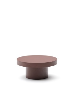 Masa de cafea exterior maro teracota din ciment 66 cm Aiguablava Kave Home
