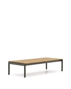 Masa de cafea exterior verde/maro din lemn 63x149 cm Sorelis Kave Home