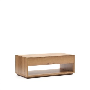 Masa de cafea maro din lemn 60x120 cm Alguema Kave Home