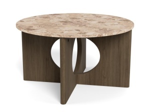 Masa de cafea maro din marmura 80 cm Foley Quiet Object