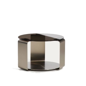 Masa de cafea maro din sticla 60 cm Dolven Kave Home