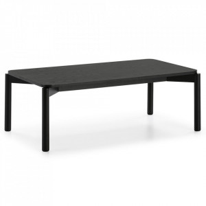 Masa de cafea neagra din lemn 60x110 cm Atlas Teulat