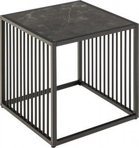 Masa de cafea neagra din metal 40x40 cm Strington Quiet Object