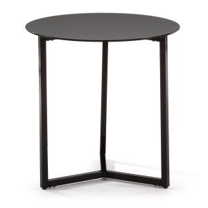 Masa de cafea neagra din metal 50 cm Raeam Kave Home