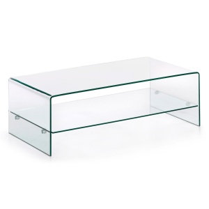 Masa de cafea transparenta din sticla 55x110 cm Burano Kave Home