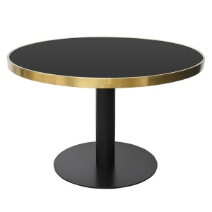 Masa dining aurie/neagra din metal 120 cm Pigalle Versmissen