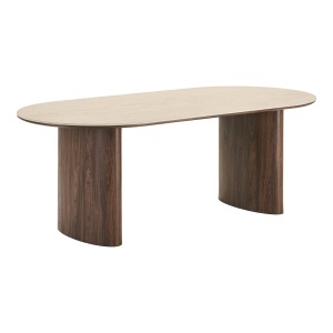 Masa dining din ceramica bej 100x210 cm Delphi House Nordic