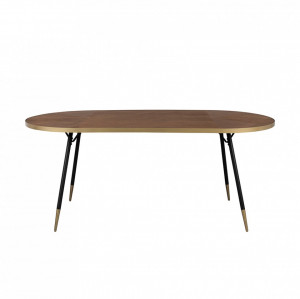 Masa dining din lemn si metal 90x180 cm Denise Quiet Object