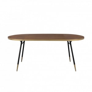 Masa dining din MDF si fier 90x180 cm Denise The Home Collection