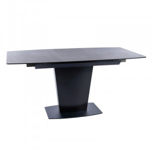 Masa dining extensibila din sticla si metal 85x120(160) cm Bristol Signal Meble
