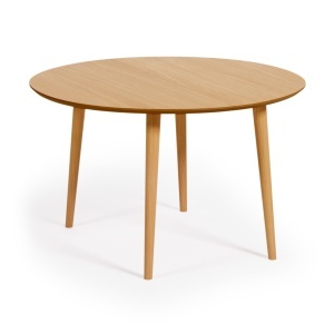 Masa dining extensibila maro din lemn 120(200) cm Oqui Kave Home