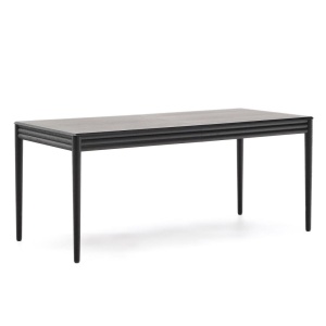 Masa dining extensibila neagra din lemn 90x160(200) cm Lenon Kave Home