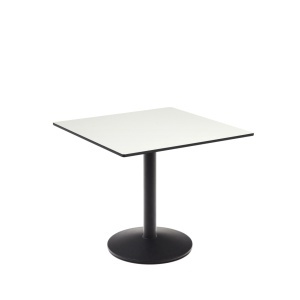 Masa dining exterior alba/neagra din metal 90x90 cm Esilda Kave Home