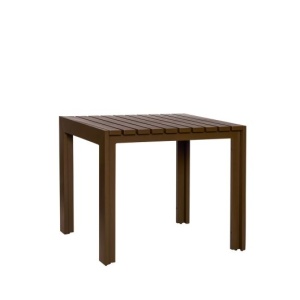 Masa dining exterior maro din metal 80x89 cm Haus Hubsch
