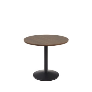 Masa dining exterior maro/neagra din metal 90 cm Esilda Kave Home