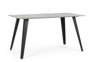 Masa dining gri/neagra din ceramica 80x140 cm Arjeta Bizzotto