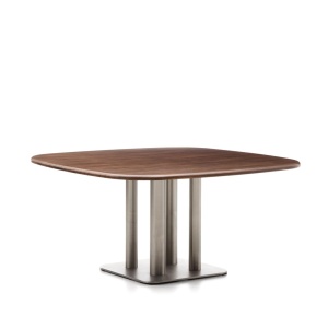 Masa dining maro/argintie din metal 121x121 cm Melvar Kave Home