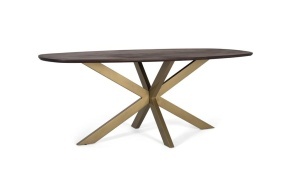 Masa dining maro/aurie din lemn 100x200 cm Baku Giner y Colomer