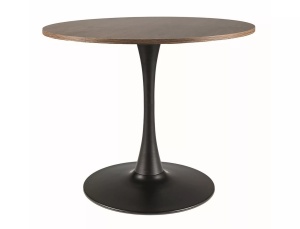 Masa dining maro inchis/neagra din metal 90 cm Amadeo II The Home Collection