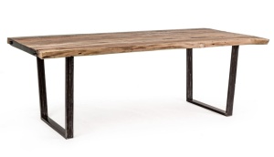 Masa dining maro/neagra din lemn 100x220 cm Elmer Bizzotto