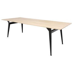 Masa dining maro/neagra din lemn 100x240 cm T-Bone Versmissen