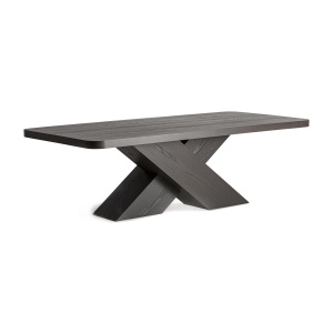 Masa dining neagra din lemn 110x140 cm Yvore Vical Home