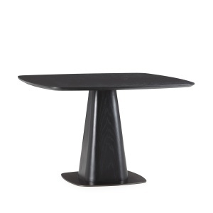 Masa dining neagra din lemn 120x120 cm Etel Quiet Object
