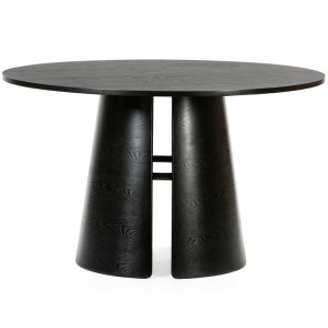 Masa dining neagra din lemn 137 cm Cep Teulat