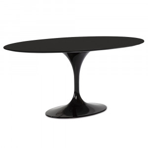 Masa dining neagra din metal 110x170 cm Francis Thai Natura