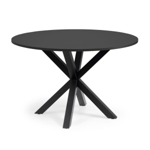 Masa dining neagra din metal 119 cm Argo Kave Home